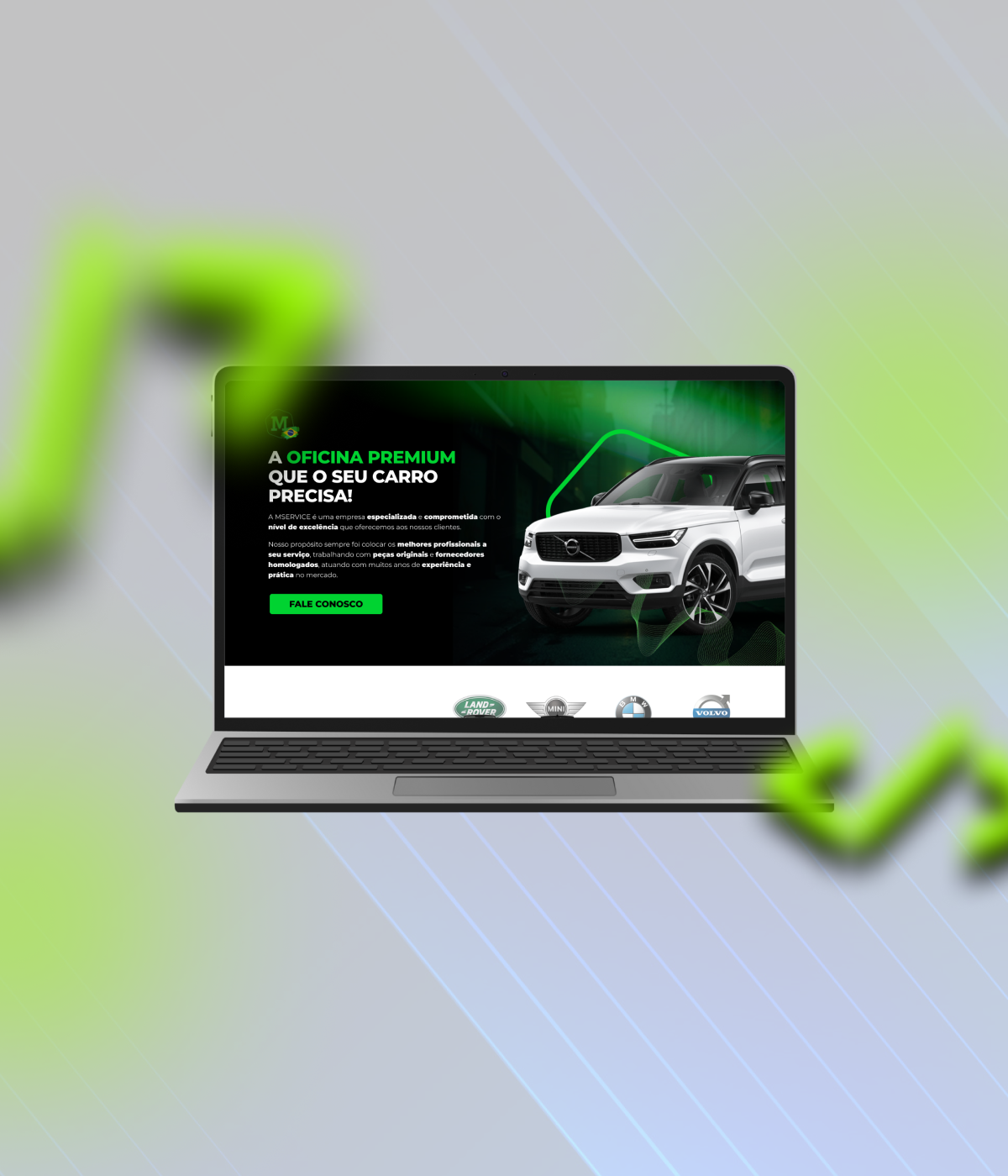Mythoss premium automotive landing page cover